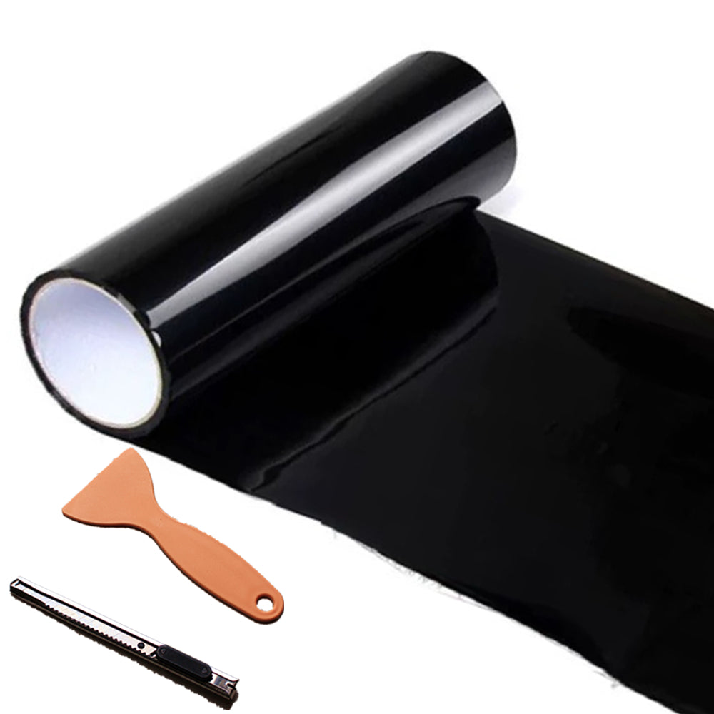 DIYAH Dark Black Vinyl Wrap Tint Film for Headlights & Tail Lights + Tools