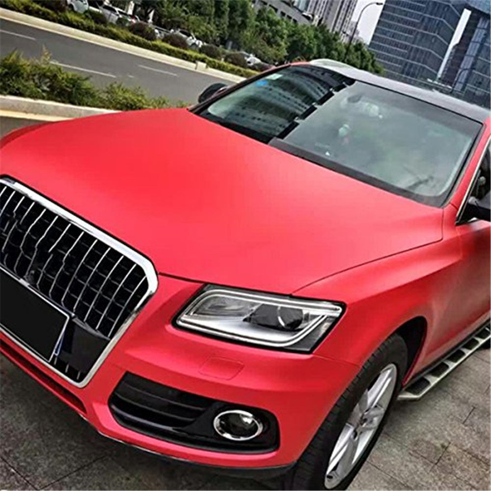 DIYAH Matte Red Vinyl Car Wrap - Air Release & Bubble-Free Film