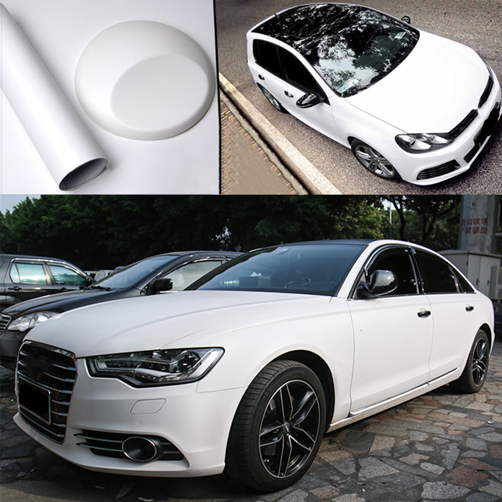 DIYAH Matte White Vinyl Car Wrap - Air Release & Bubble-Free Film