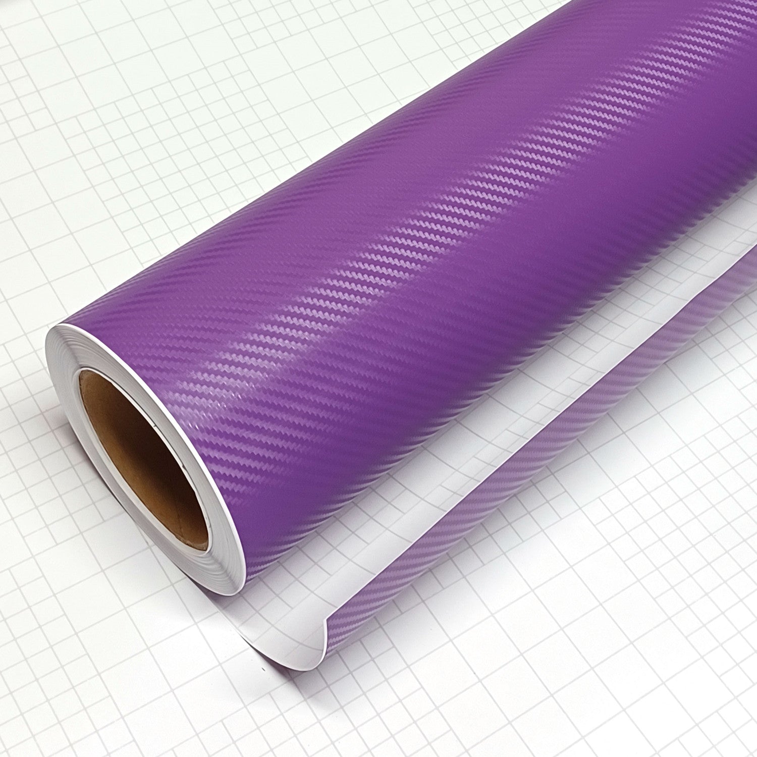 DIYAH 3D Purple Carbon Fiber Vinyl Wrap – Twill Weave Film Roll + Free Hand Tool