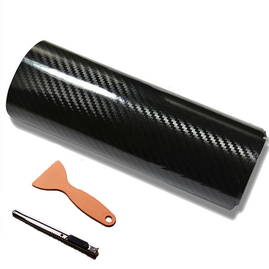 DIYAH 5D High Gloss Black Carbon Fiber Vinyl Wrap Film, Bubble-Free + Free Tools