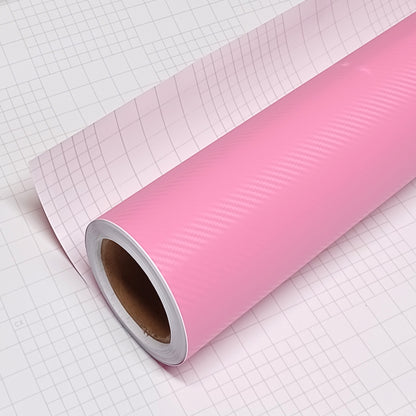 DIYAH 3D Pink Carbon Fiber Vinyl Wrap – Twill Weave Film Roll for Cars, DIY & Decals
