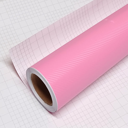 DIYAH 3D Pink Carbon Fiber Vinyl Wrap – Twill Weave Film Roll for Cars, DIY & Decals