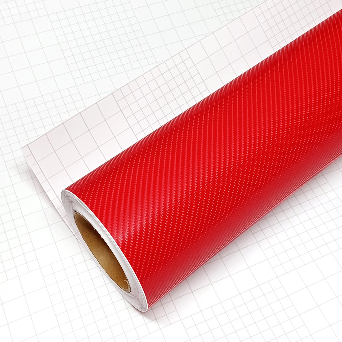 DIYAH 4D Red Carbon Fiber Vinyl Wrap – Air Release Bubble-Free Film Roll