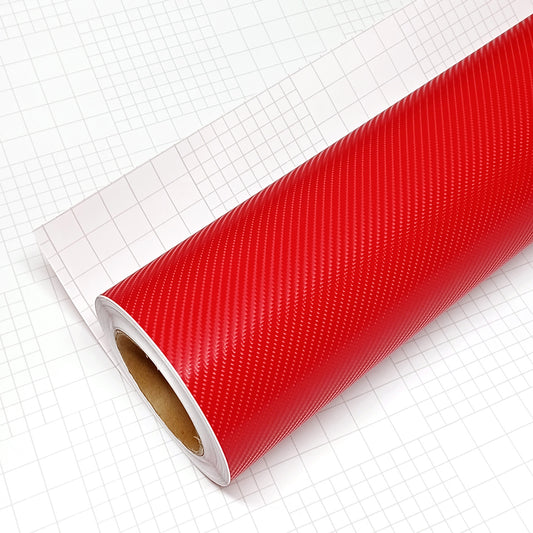 DIYAH 4D Red Carbon Fiber Vinyl Wrap – Air Release Bubble-Free Film Roll