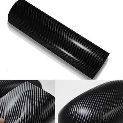 DIYAH 4D Black Carbon Fiber Vinyl Wrap – Air Release Bubble-Free Film Roll