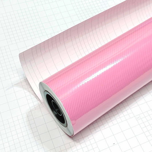 DIYAH 6D High Gloss Pink Carbon Fiber Vinyl Wrap Film, Bubble-Free