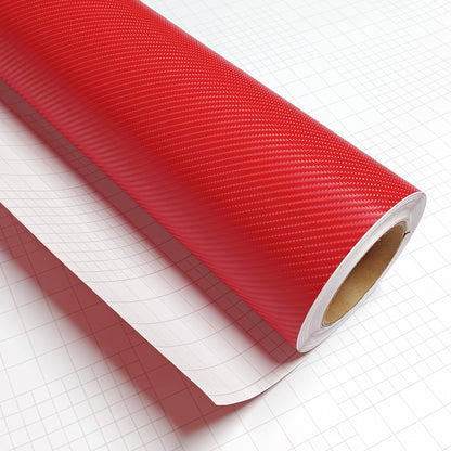 DIYAH 4D Red Carbon Fiber Vinyl Wrap – Air Release Bubble-Free Film Roll + Free Hand Tool