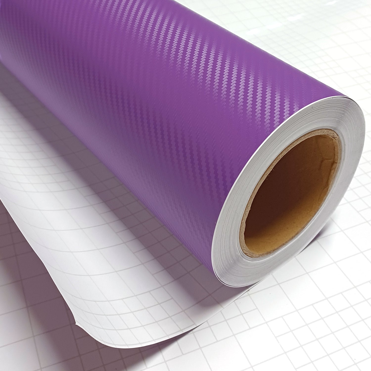 DIYAH 3D Purple Carbon Fiber Vinyl Wrap – Twill Weave Film Roll + Free Hand Tool