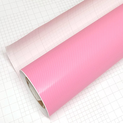 DIYAH 4D Pink Carbon Fiber Vinyl Wrap – Air Release Bubble-Free Film Roll