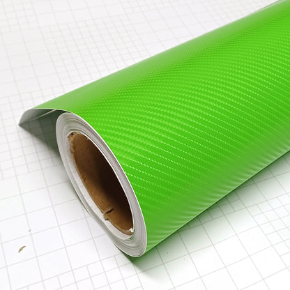 DIYAH 4D Green Carbon Fiber Vinyl Wrap – Air Release Bubble-Free Film Roll + Free Hand Tool