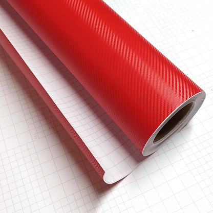 DIYAH 3D Red Carbon Fiber Vinyl Wrap – Twill Weave Film Roll for Cars, DIY & Decals