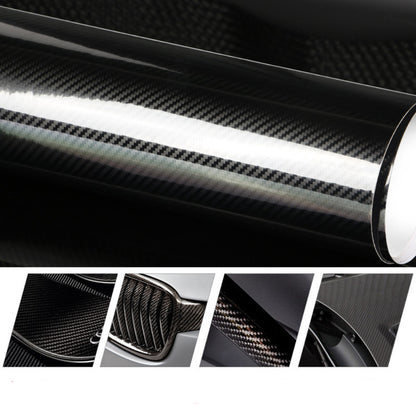 DIYAH 5D High Gloss Black Carbon Fiber Vinyl Wrap Film, Bubble-Free
