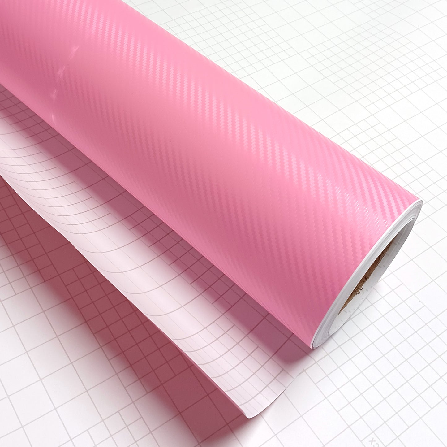 DIYAH 3D Pink Carbon Fiber Vinyl Wrap – Twill Weave Film Roll + Free Hand Tool