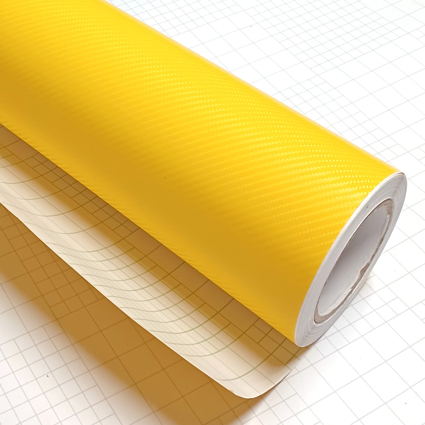 DIYAH 4D Yellow Carbon Fiber Vinyl Wrap – Air Release Bubble-Free Film Roll + Free Hand Tool