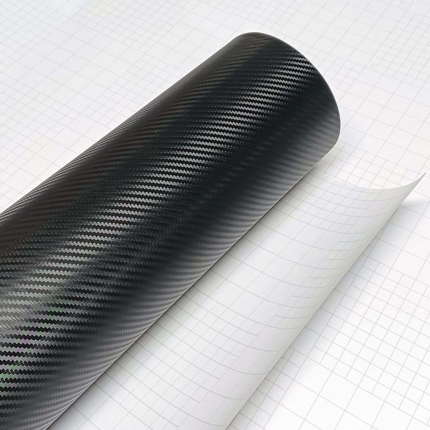 DIYAH 3D Black Carbon Fiber Vinyl Wrap – 5FT Twill Weave Film Roll for Cars, DIY & Decals