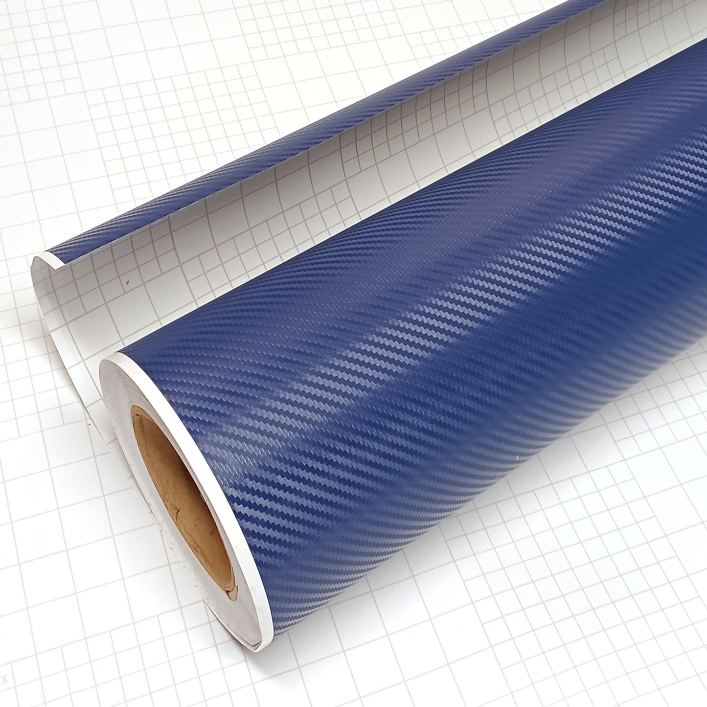DIYAH 3D Blue Carbon Fiber Vinyl Wrap – Twill Weave Film Roll for Cars, DIY & Decals