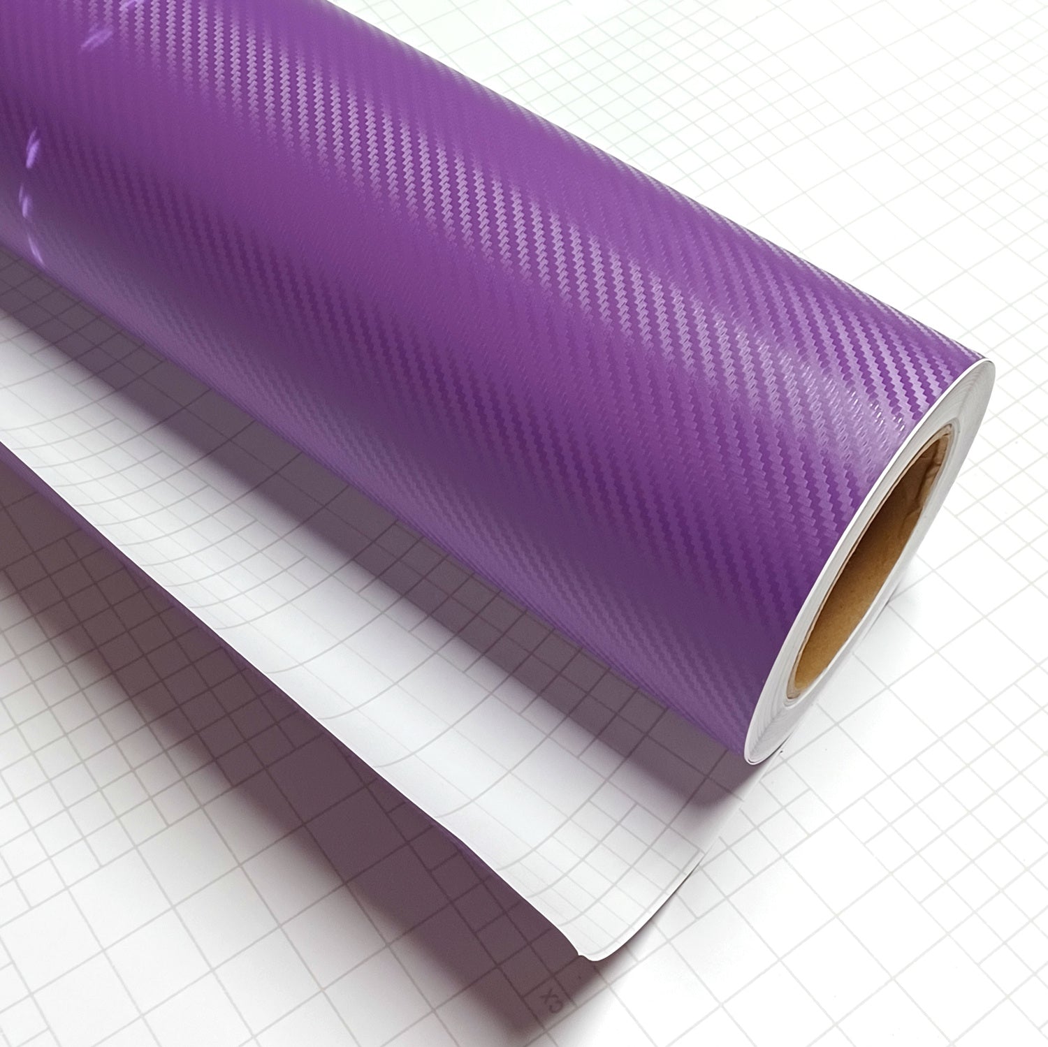 DIYAH 3D Purple Carbon Fiber Vinyl Wrap – Twill Weave Film Roll + Free Hand Tool