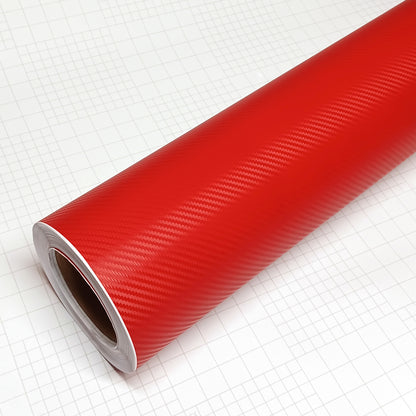 DIYAH 3D Red Carbon Fiber Vinyl Wrap – Twill Weave Film Roll + Free Hand Tool