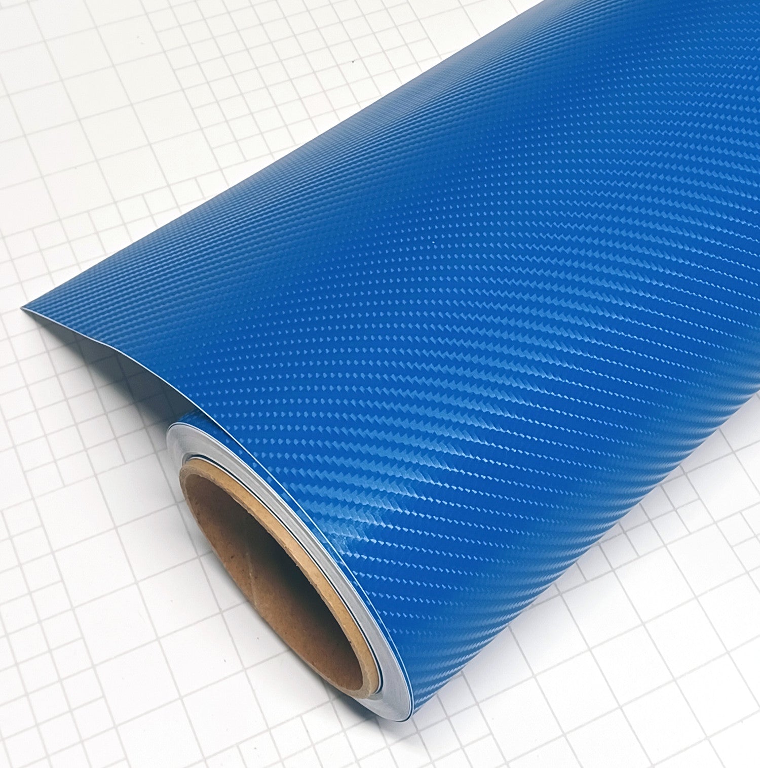 DIYAH 4D Blue Carbon Fiber Vinyl Wrap – Air Release Bubble-Free Film Roll