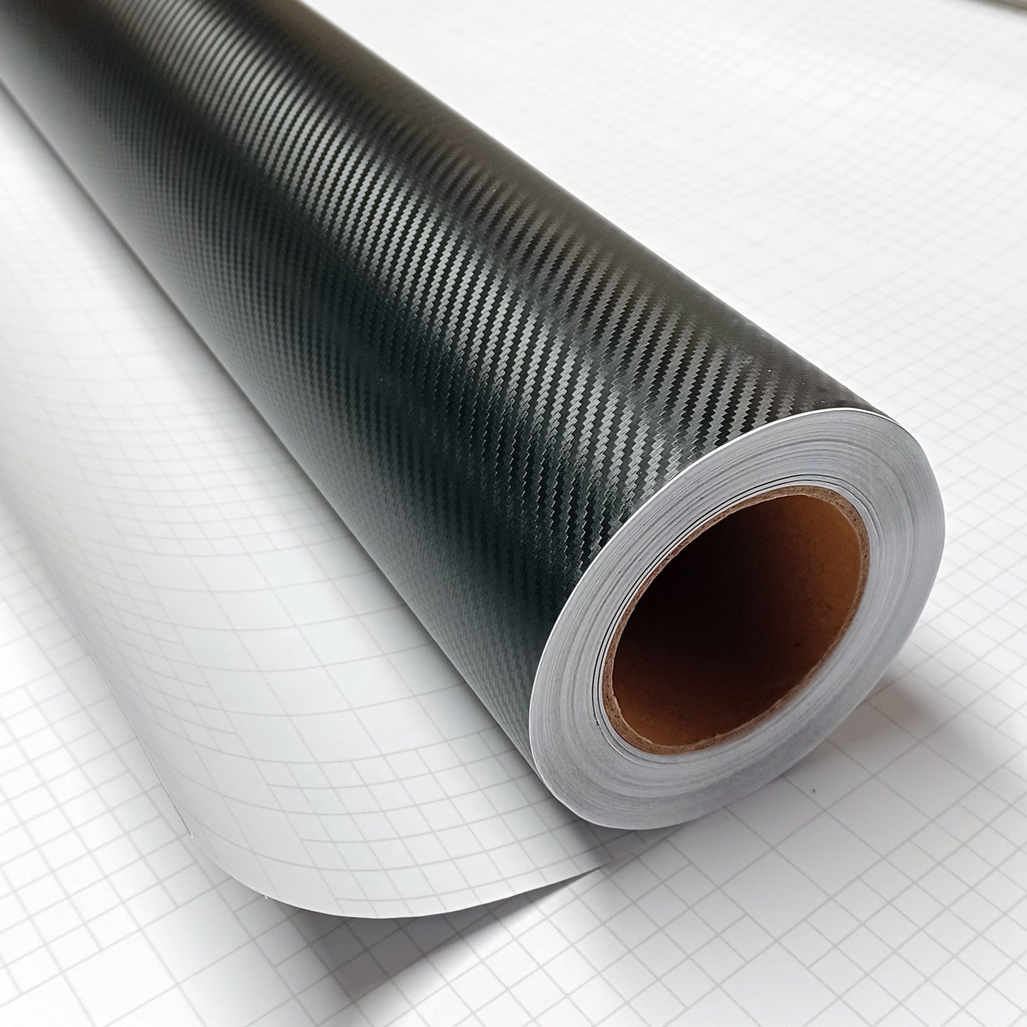 DIYAH 3D Black Carbon Fiber Vinyl Wrap – 5FT Twill Weave Film Roll for Cars, DIY & Decals