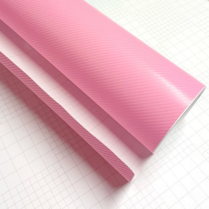 DIYAH 4D Pink Carbon Fiber Vinyl Wrap – Air Release Bubble-Free Film Roll