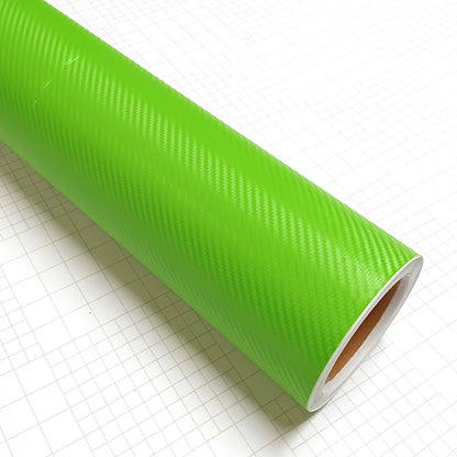 DIYAH 3D Green Carbon Fiber Vinyl Wrap – Twill Weave Film Roll for Cars, DIY & Decals