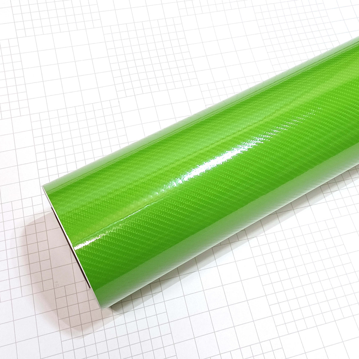 DIYAH 6D High Gloss Green Carbon Fiber Vinyl Wrap Film, Bubble-Free
