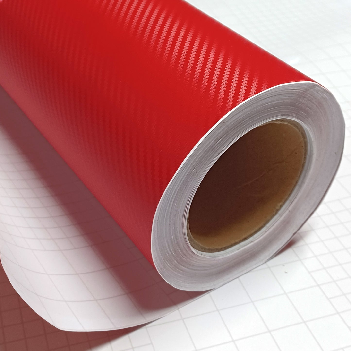 DIYAH 3D Red Carbon Fiber Vinyl Wrap – Twill Weave Film Roll + Free Hand Tool