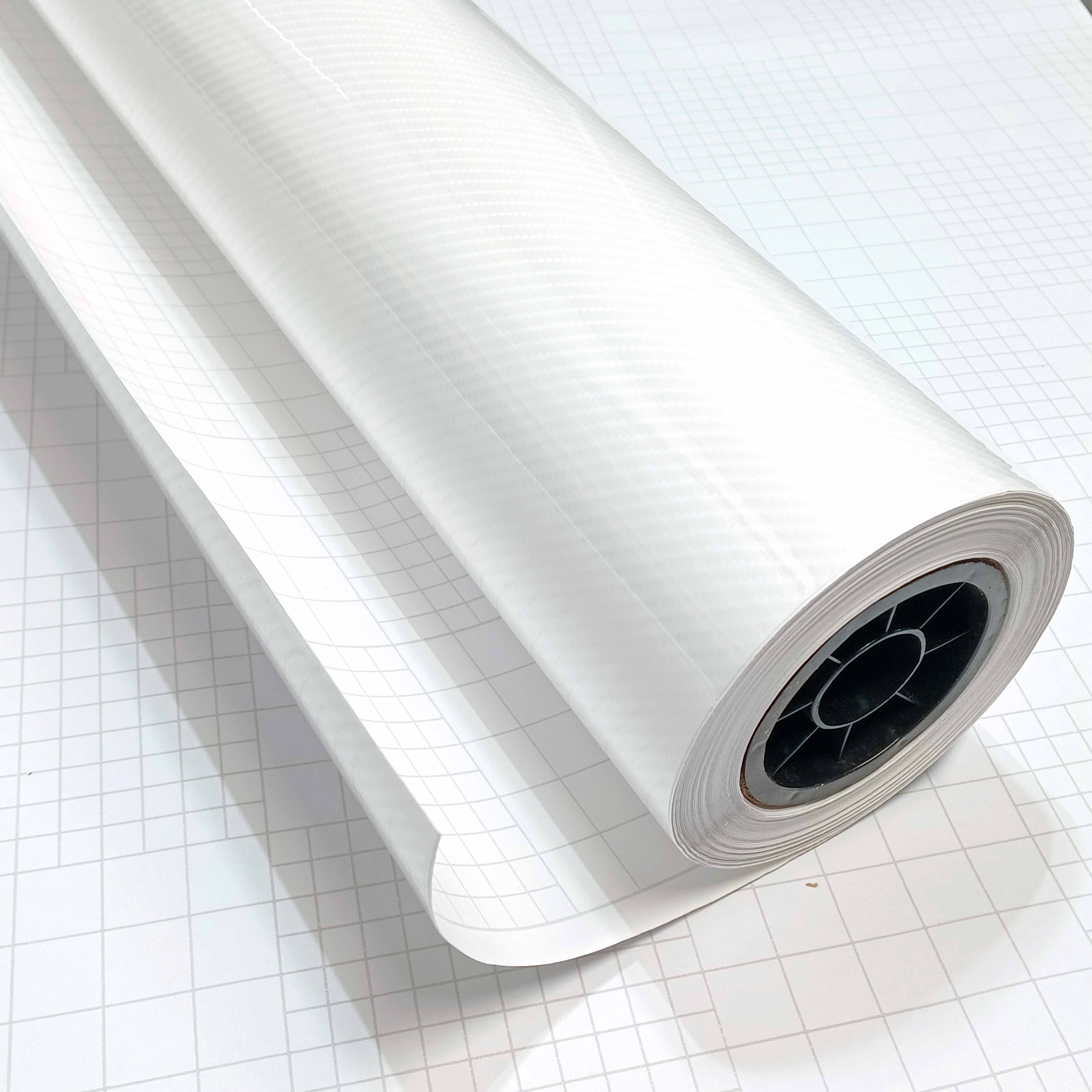 DIYAH 6D High Gloss White Carbon Fiber Vinyl Wrap Film, Bubble-Free