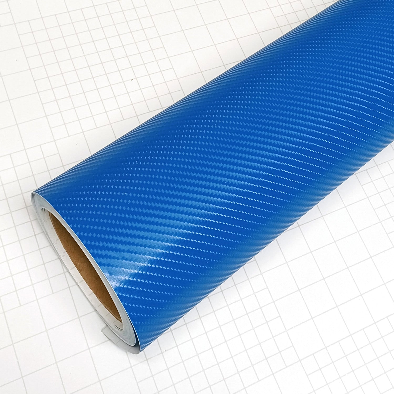 DIYAH 4D Blue Carbon Fiber Vinyl Wrap – Air Release Bubble-Free Film Roll
