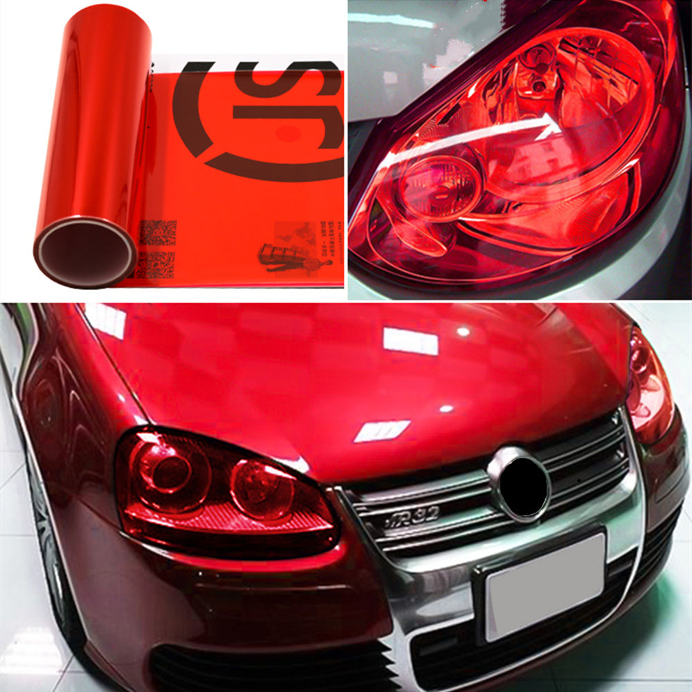 DIYAH Red Vinyl Wrap Tint Film for Headlights & Tail Lights