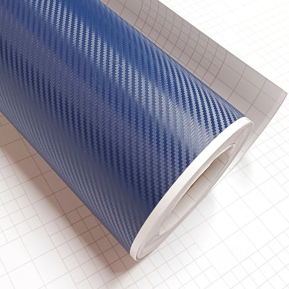 DIYAH 3D Blue Carbon Fiber Vinyl Wrap – Twill Weave Film Roll for Cars, DIY & Decals
