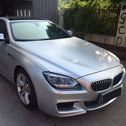 DIYAH Matte Silver Vinyl Car Wrap - Air Release & Bubble-Free Film + Tools