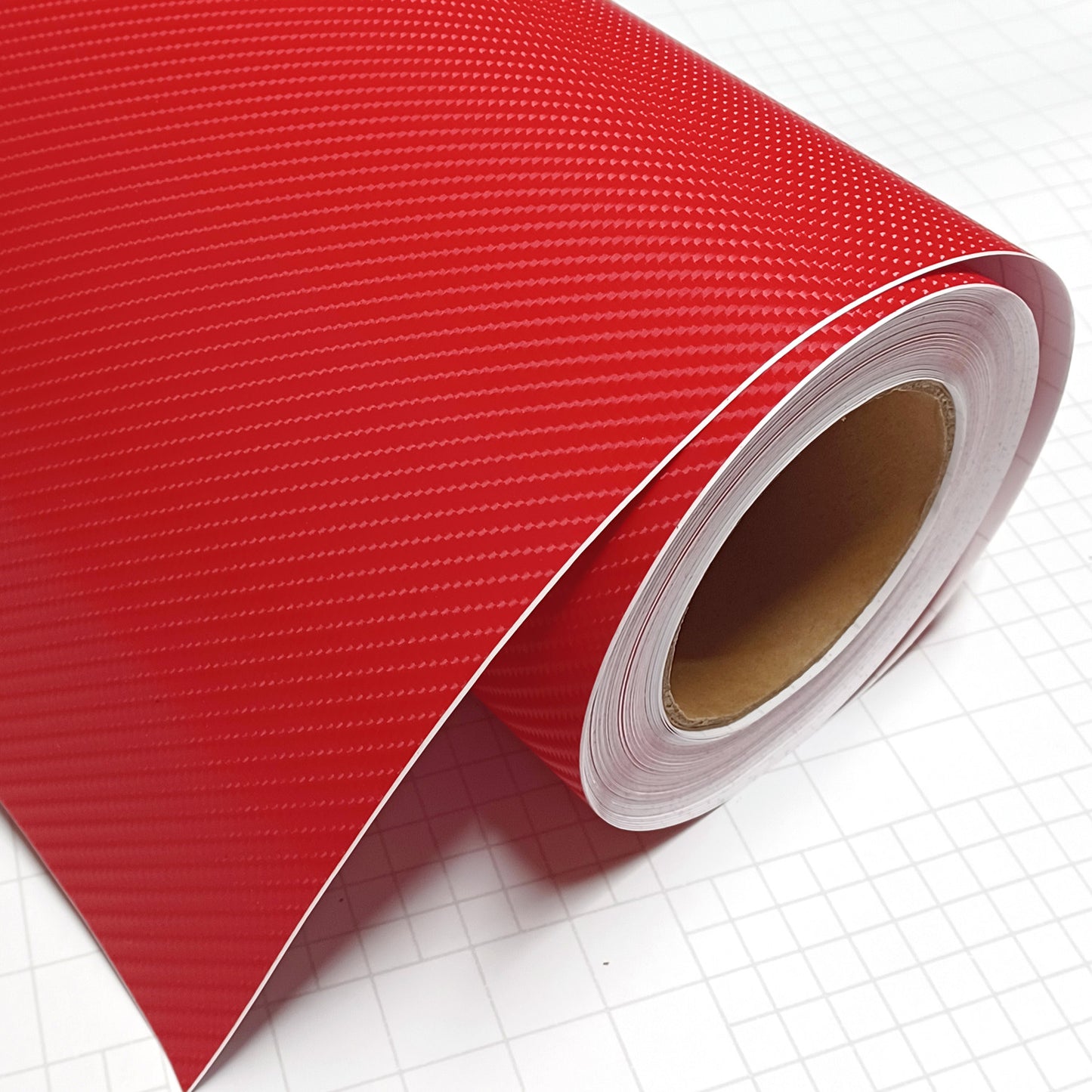 DIYAH 4D Red Carbon Fiber Vinyl Wrap – Air Release Bubble-Free Film Roll + Free Hand Tool