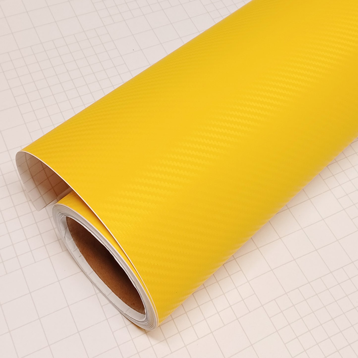 DIYAH 3D Yellow Carbon Fiber Vinyl Wrap – Twill Weave Film Roll for Cars, DIY & Decals