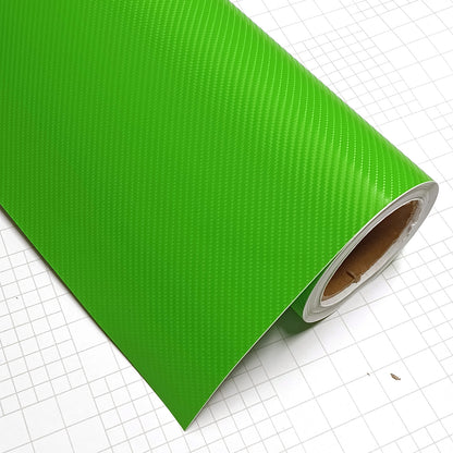 DIYAH 4D Green Carbon Fiber Vinyl Wrap – Air Release Bubble-Free Film Roll + Free Hand Tool