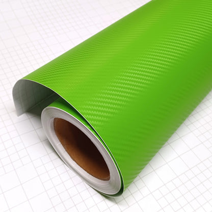 DIYAH 3D Green Carbon Fiber Vinyl Wrap – Twill Weave Film Roll for Cars, DIY & Decals