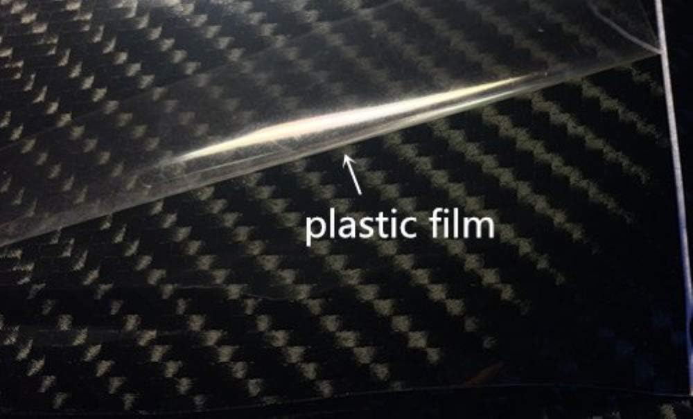 DIYAH 6D High Gloss Black Carbon Fiber Vinyl Wrap Film, Bubble-Free + Tools
