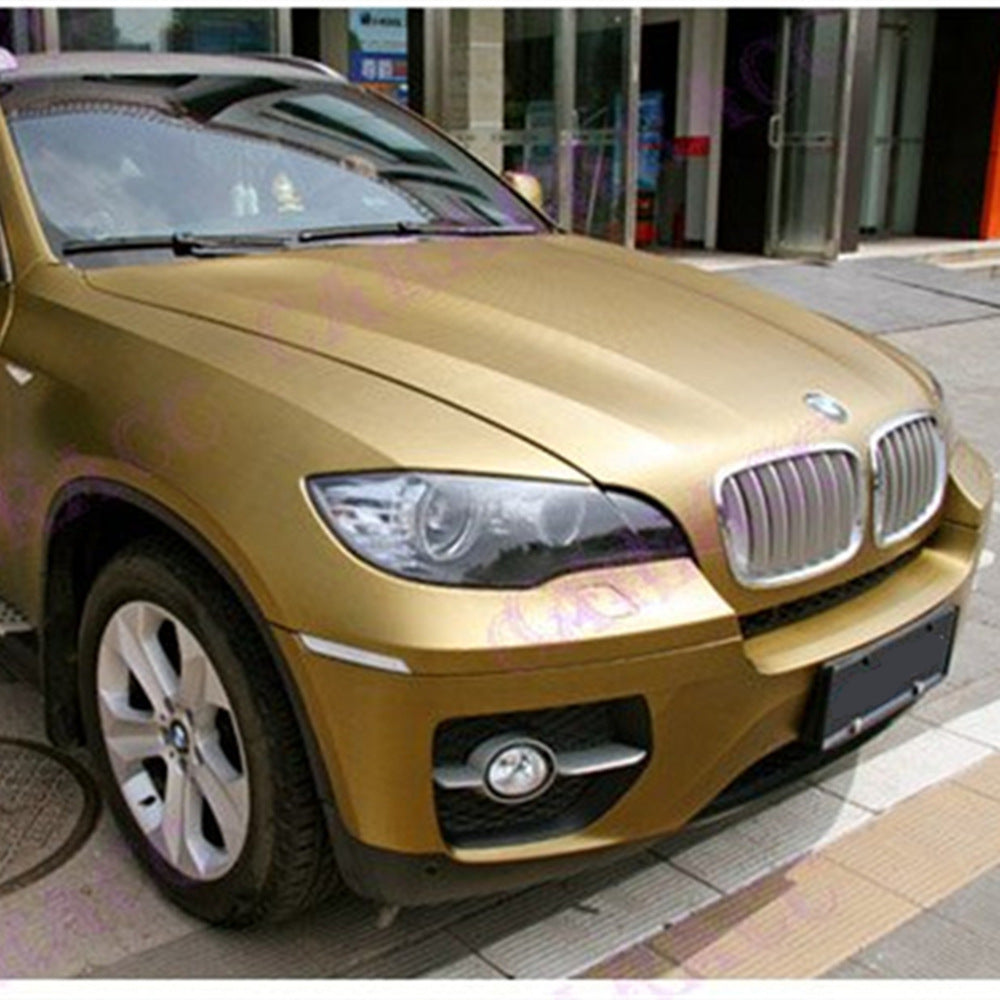 DIYAH 3D Golden Carbon Fiber Vinyl Wrap – Twill Weave Film Roll for Cars, DIY & Decals