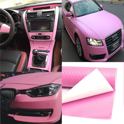 DIYAH 3D Pink Carbon Fiber Vinyl Wrap – Twill Weave Film Roll + Free Hand Tool