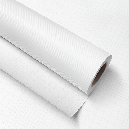 DIYAH 3D White Carbon Fiber Vinyl Wrap – Twill Weave Film Roll for Cars, DIY & Decals