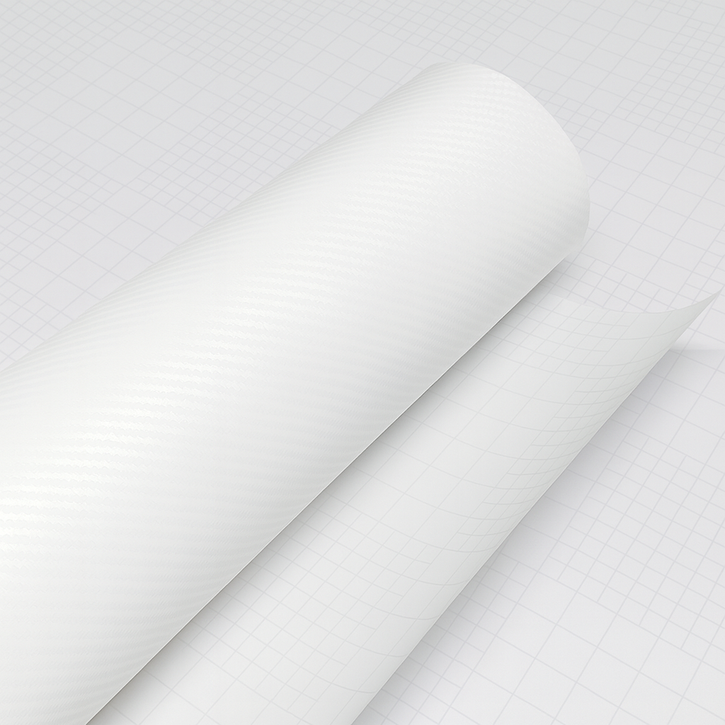 DIYAH 3D White Carbon Fiber Vinyl Wrap – Twill Weave Film Roll for Cars, DIY & Decals